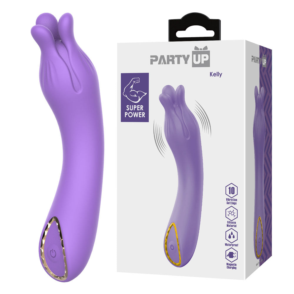 Party Up KELLY USB Rechargeable Clitoral Vibrator Clit Ticklers and Pulsators