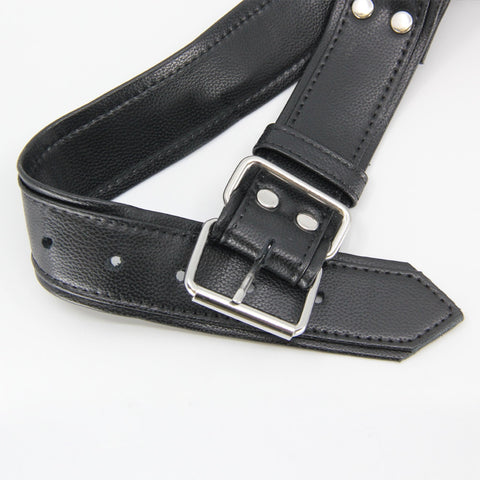Love In Leather Mens PU Leather Bulldog Brace - Cuffs And Restraints