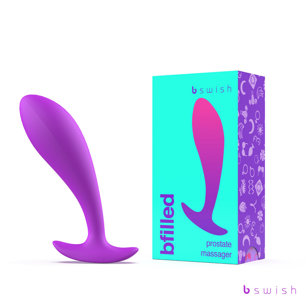 B Swish Bfilled Basic Orchid Prostate Massager 10cm Purple Prostate Toys