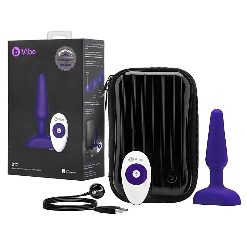 Trio Premium Vibrating Butt Plug by B-Vibe - Butt Plugs