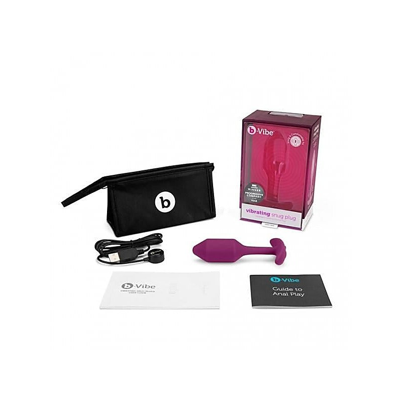Premium Vibrating Snug Plug Medium by B-Vibe - Butt Plugs