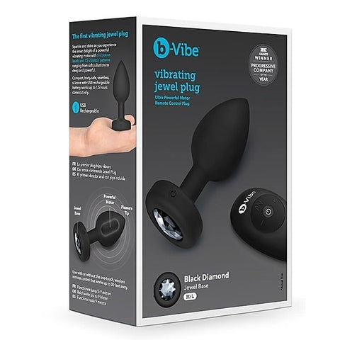 Vibrating Jewels Remote Control Plug M/L by B-Vibe - Butt Plugs