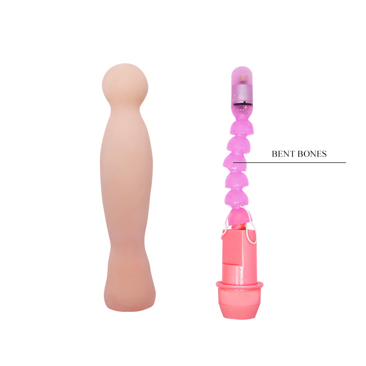 Baile Flexi Spine Knobbed Multi Speed Vibrating Dildo - Vibrating Dildos