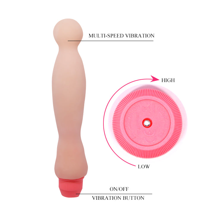 Baile Flexi Spine Knobbed Multi Speed Vibrating Dildo - Vibrating Dildos