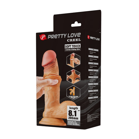 Pretty Love Creel 8.1 Inches Suction Cup Realistic Dong - Realistic Dildos