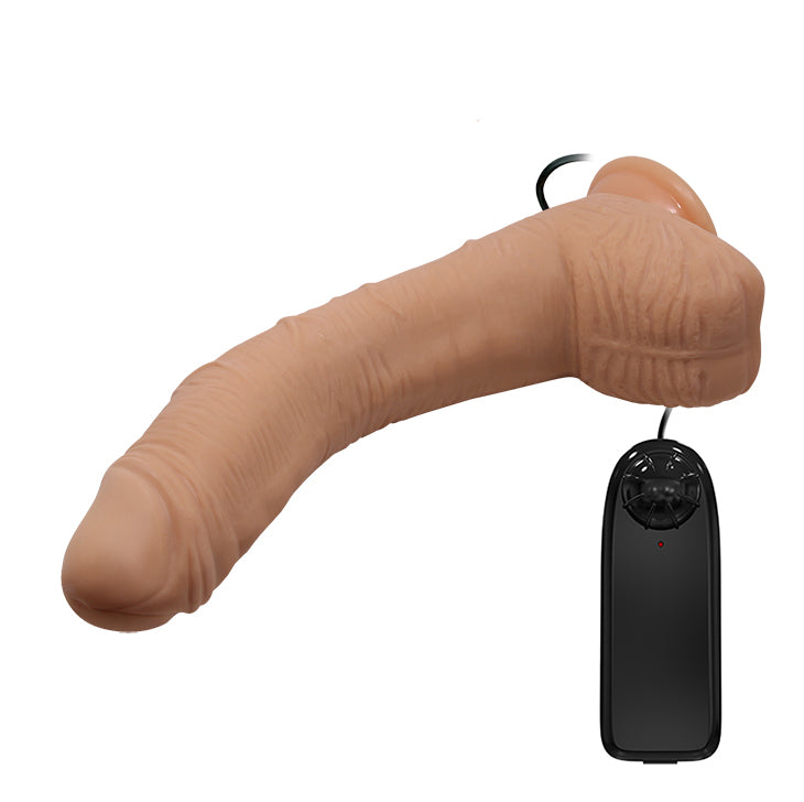 Baile Alex 11 Inches Vibrating G Spot Curved Dildo - Vibrating Dildos