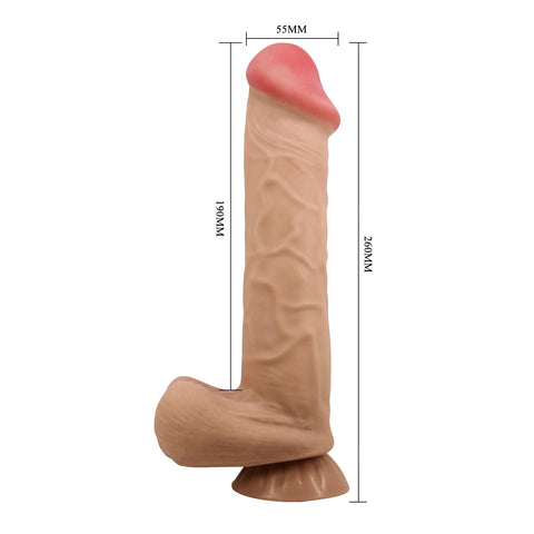 Pretty Love Mendel 10.2 Inches Suction Base Bendable Dong - Realistic Dildos