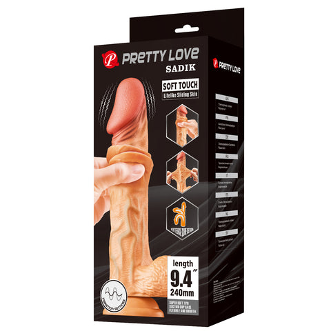 Pretty Love Sadik 9.4 Inches Realsitic Vibrating Dong - Vibrating Dildos