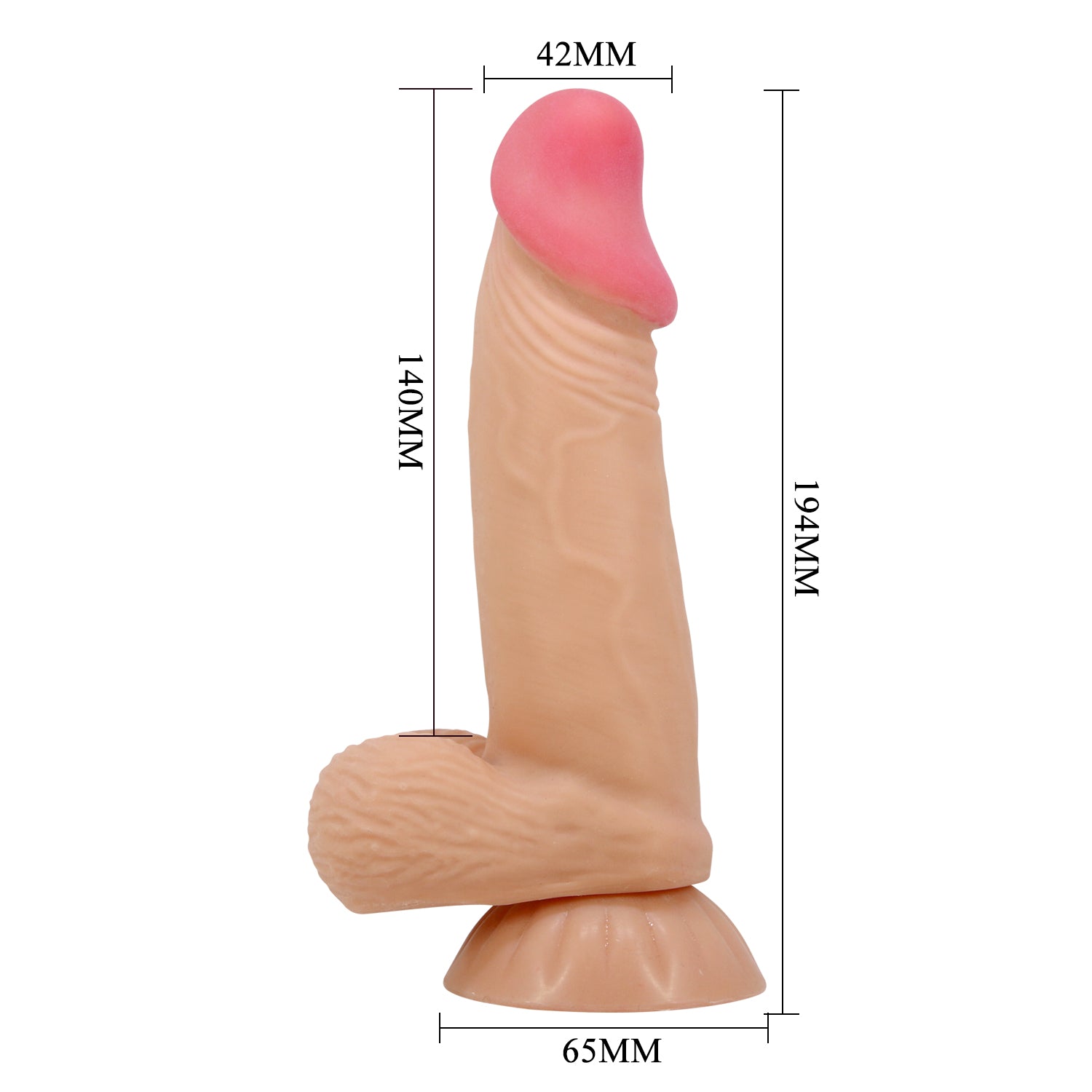 Pretty Love Duvall 7.6 Inches Suction Base Realistic Dong Realistic Dildos