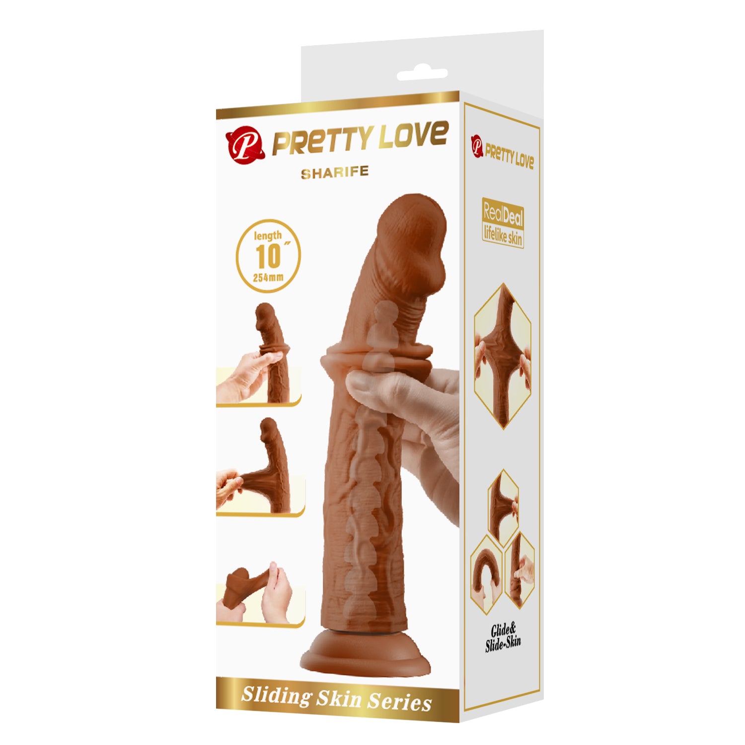 Pretty Love Sharife 10 Inch Super Realistic Dong Flesh Realistic Dildos