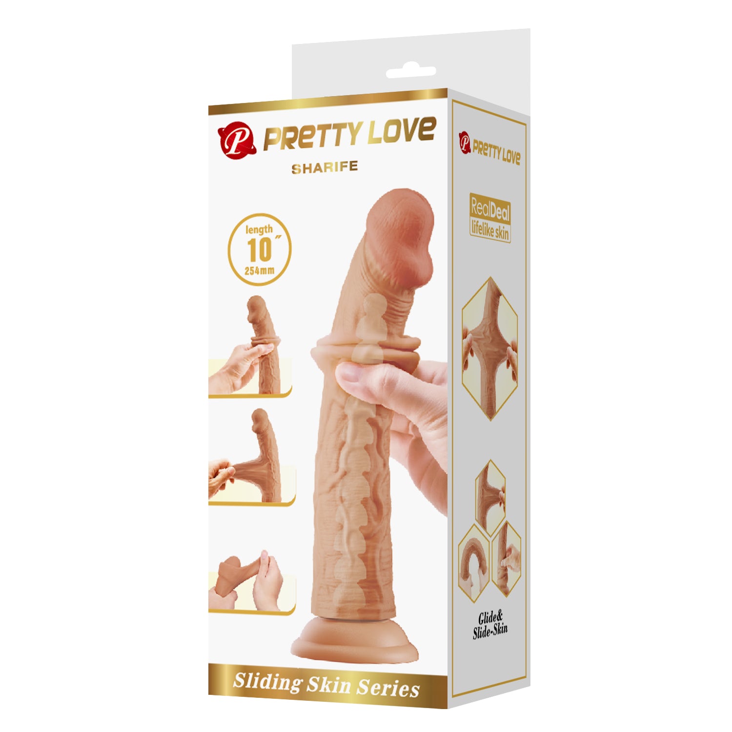 Pretty Love Sharife 10 Inch Super Realistic Dong Flesh Realistic Dildos