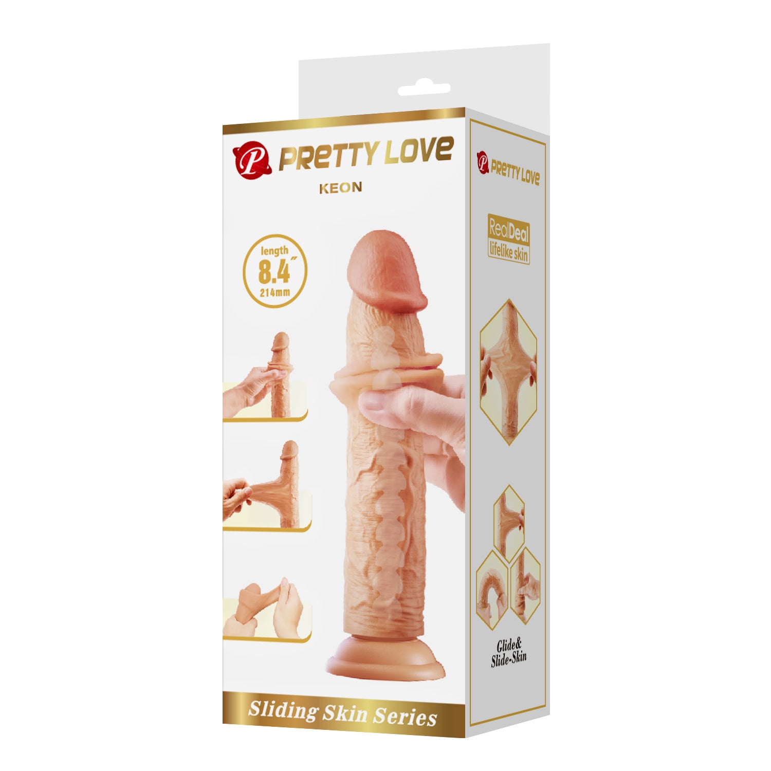 Pretty Love Keon 8.4 Inch Suction Cup Realistic Dildo Realistic Dildos