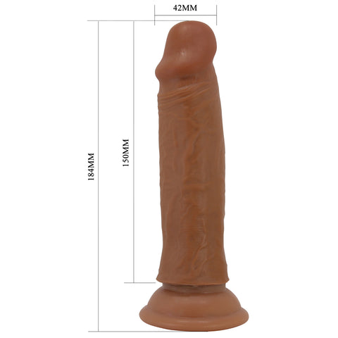 Pretty Love Quentin 7.2 Inch Suction Cup Realistic Dong - Realistic Dildos