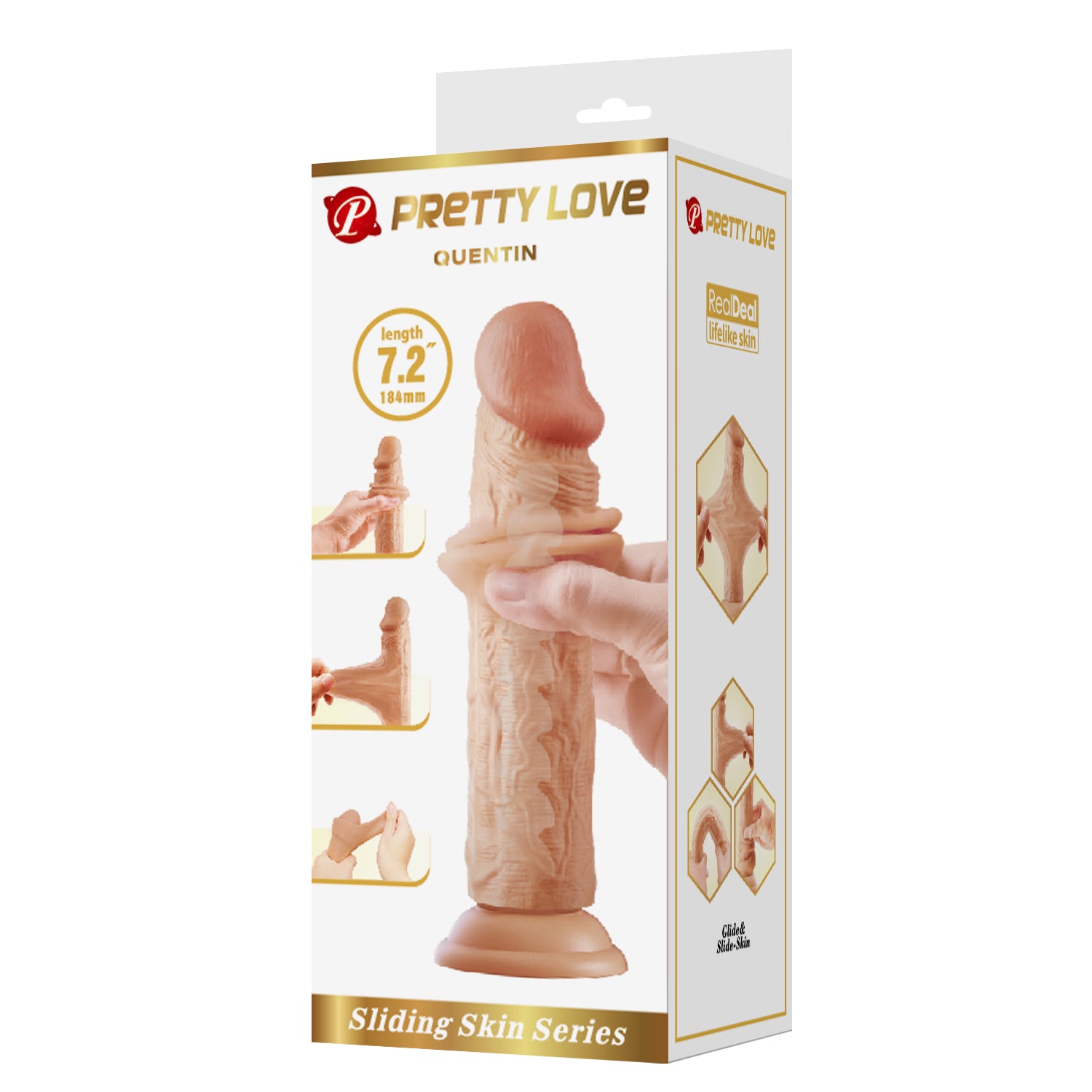 Pretty Love Quentin 7.2 Inch Suction Cup Realistic Dong Realistic Dildos
