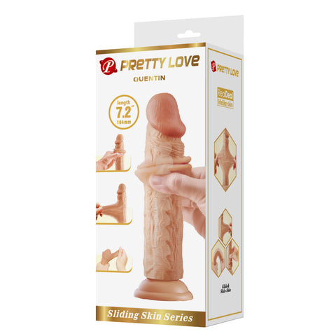 Pretty Love Quentin 7.2 Inch Suction Cup Realistic Dong - Realistic Dildos