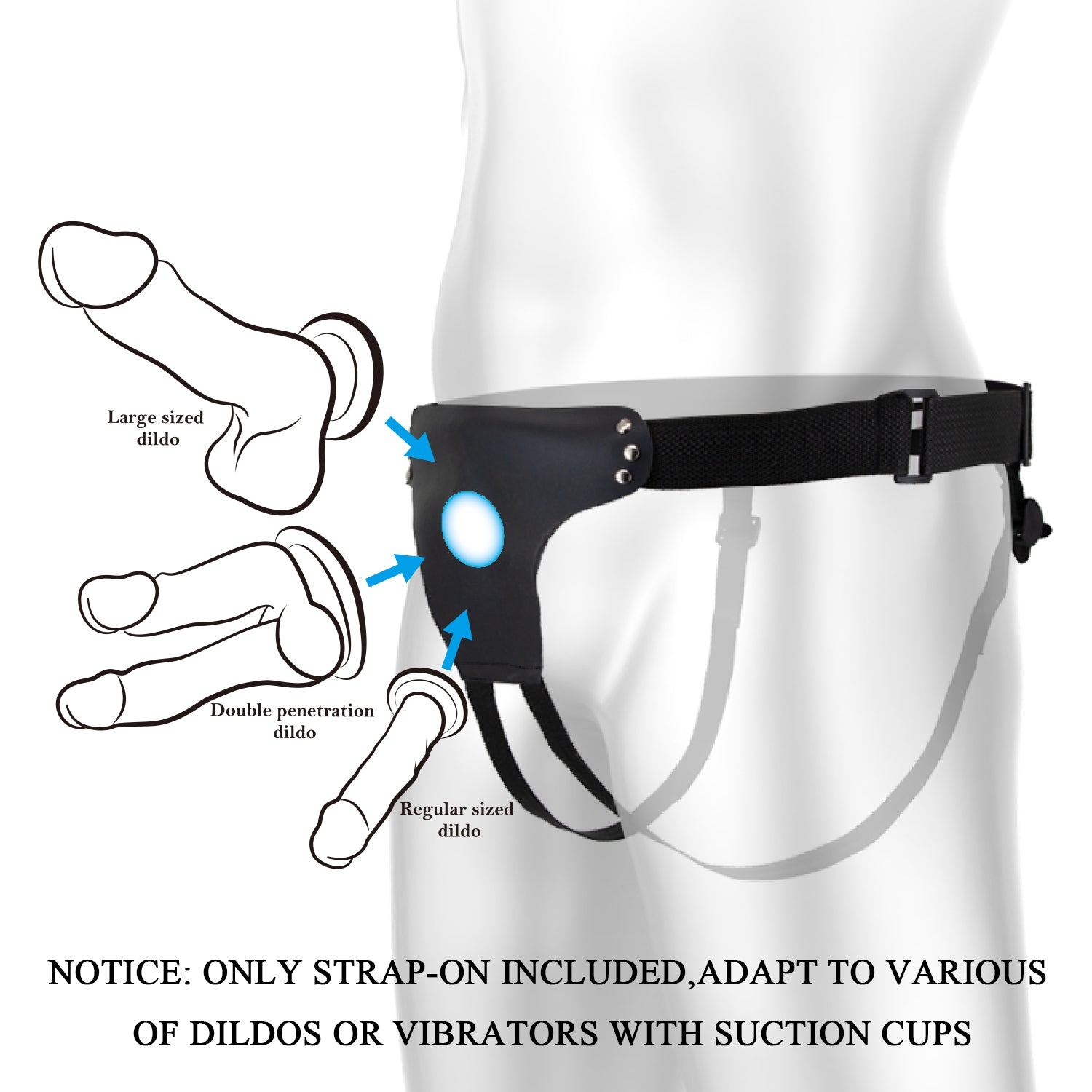 Party Up NICK Adjustable Strap-On Harness Black Strap On Sextoys