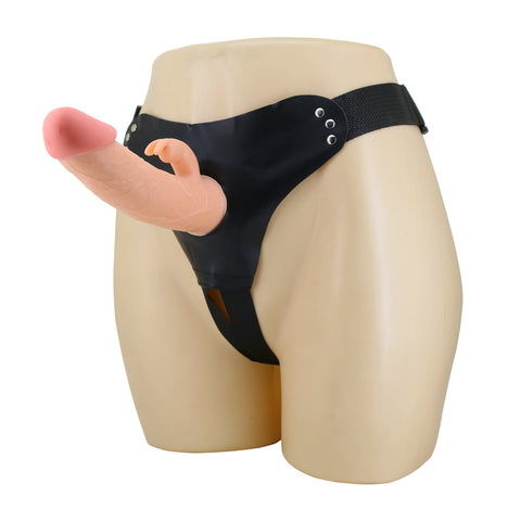 Pretty Love Mavis Strap-On Harness with 7.4 Inch Dildo Flesh - Strap On Sextoys