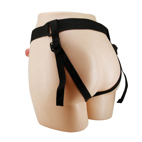 Pretty Love Mavis Strap-On Harness with 7.4 Inch Dildo Flesh - Strap On Sextoys