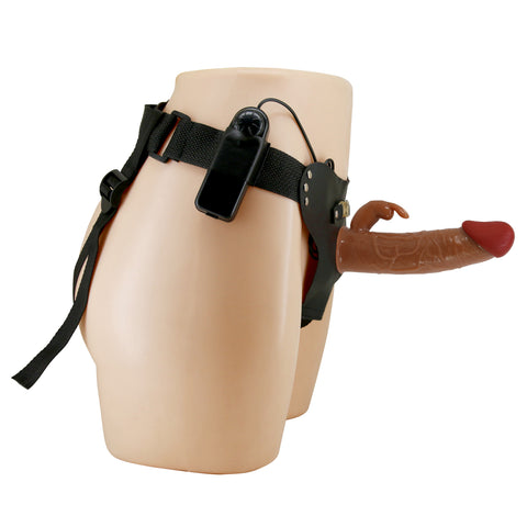 Pretty Love Marion Vibrating Strap-On Harness with Dildo Tan - Strap On Sextoys