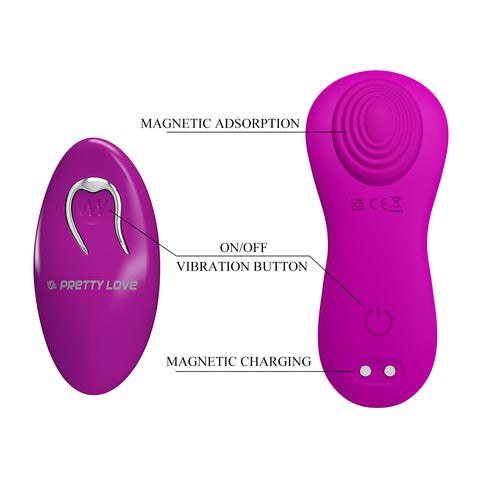 Pretty Love Rechargeable Romario Panty Vibrator Purple - Remote Control Vibrators