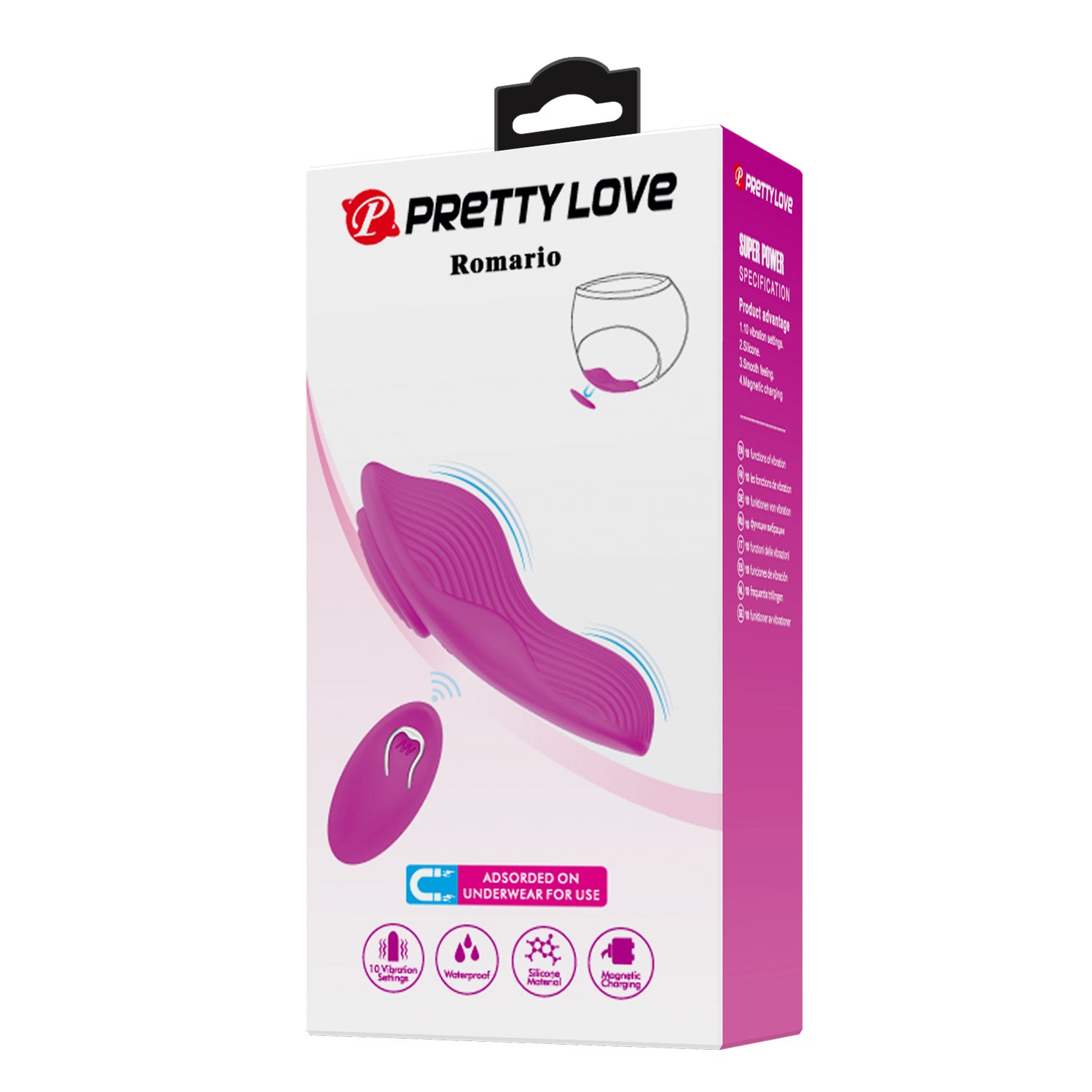 Pretty Love Rechargeable Romario Panty Vibrator Purple Remote Control Vibrators