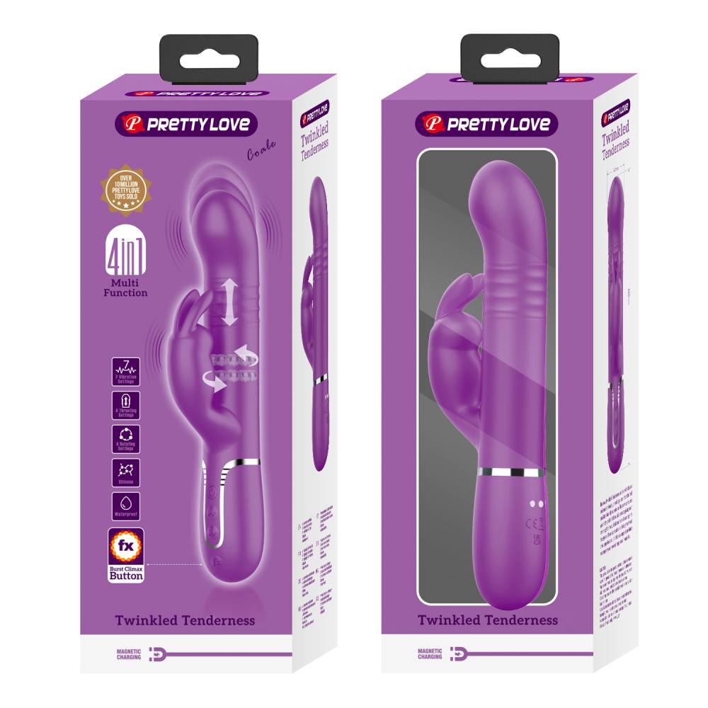 Pretty Love Coale 4 in1 Multi Function Twin Motor Rabbit Vibrator Rabbit Vibrators