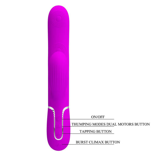 Pretty Love Perdita 3 in1 Multi Function Rabbit Style Vibrator - Rabbit Vibrators