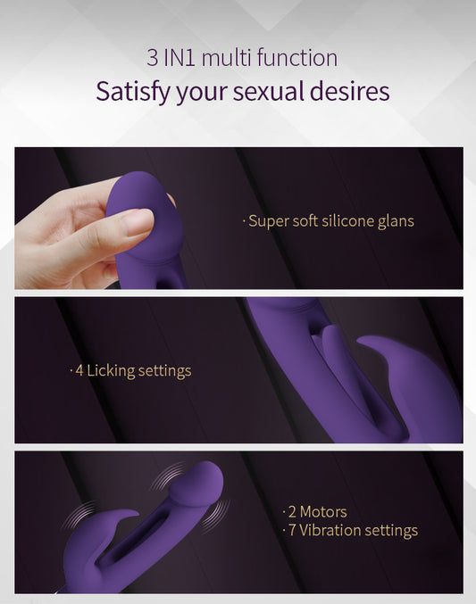 Party Up DAVID Swinging Rechargeable Rabbit Vibrator - Rabbit Vibrators