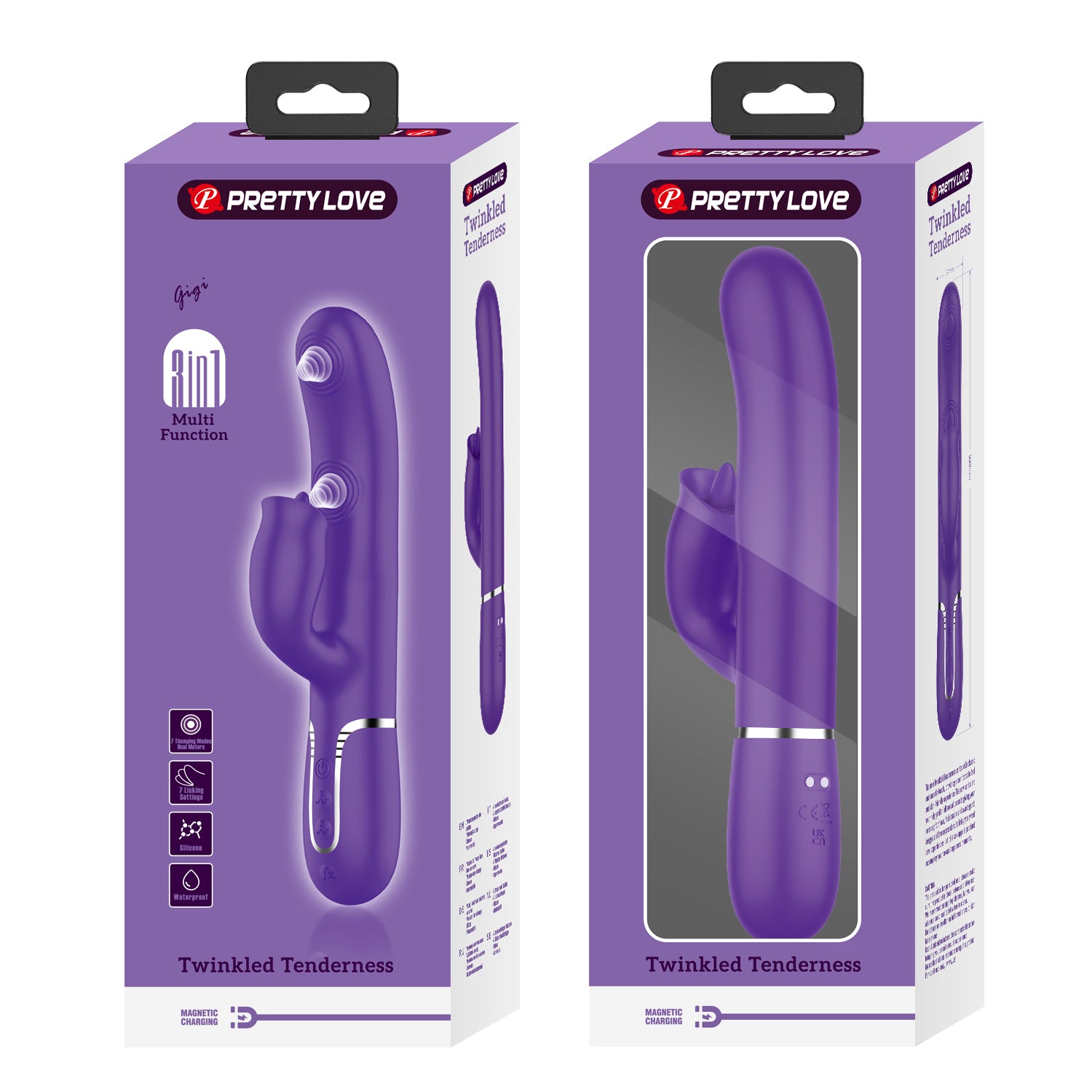 Pretty Love Gigi 3 in1 Multi Function Rabbit Massager Rabbit Vibrators