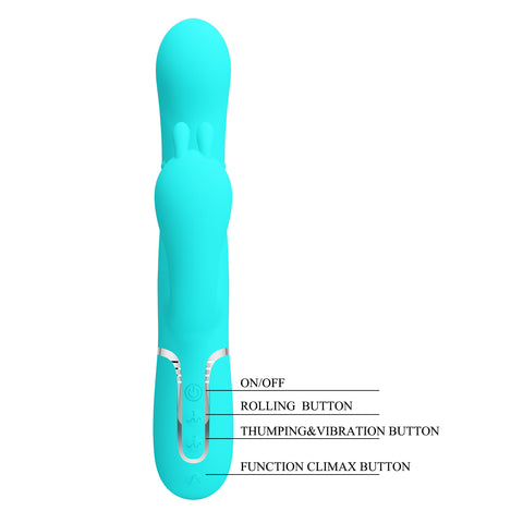 Pretty Love Cammy 4 in 1 - 7 Functions Triple Rabbit Vibrator - Rabbit Vibrators