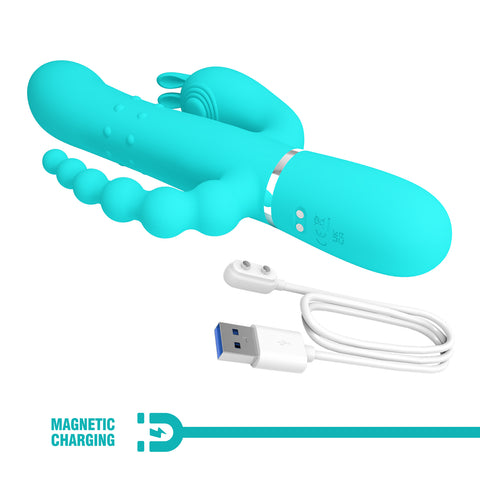 Pretty Love Cammy 4 in 1 - 7 Functions Triple Rabbit Vibrator - Rabbit Vibrators