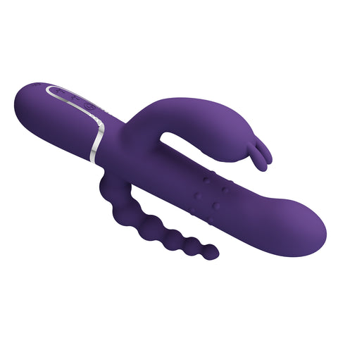 Pretty Love Cammy 4 in 1 - 7 Functions Triple Rabbit Vibrator - Rabbit Vibrators