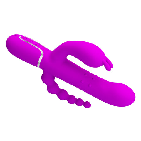 Pretty Love Cammy 4 in 1 - 7 Functions Triple Rabbit Vibrator - Rabbit Vibrators