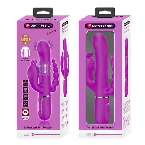 Pretty Love Cammy 4 in 1 - 7 Functions Triple Rabbit Vibrator - Rabbit Vibrators