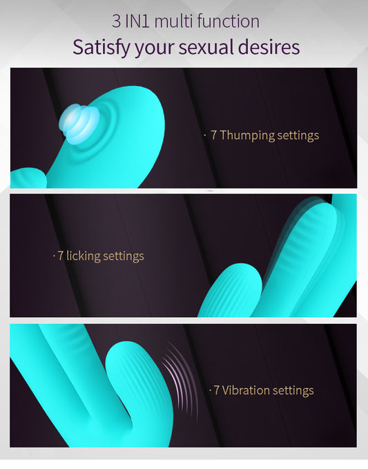 Party Up ANDY Multi Function Rabbit Vibrator With Tip - Rabbit Vibrators