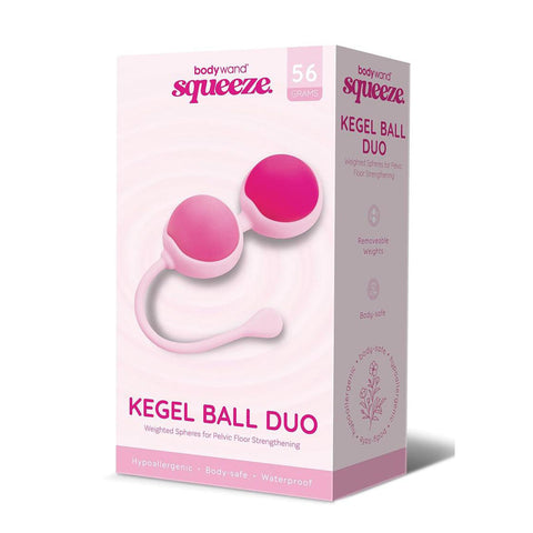 Bodywand Squeeze Weighted Kegel Ball Duo Pink - Love Eggs and Kegel Exercisers