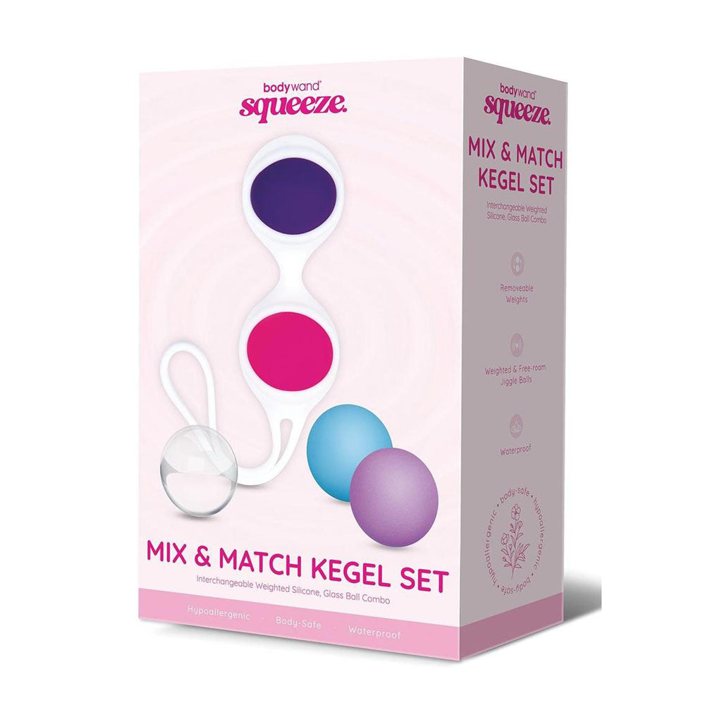 Bodywand Squeeze Mix & Match Coloured Weighted Kegel Balls Set Love Eggs and Kegel Exercisers