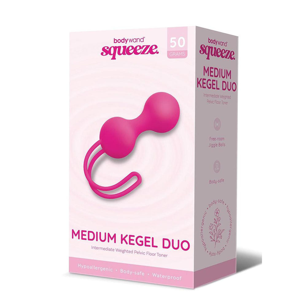 Bodywand Squeeze Medium Kegel Duo Balls Pink Love Eggs and Kegel Exercisers