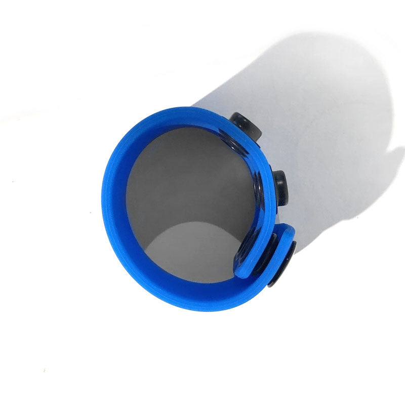 C1R Releasing Boneyard Silicone Ball Strap Blue Stretchy Cock Rings