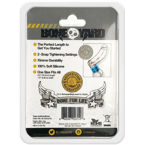 C1R Releasing Boneyard Silicone Ball Strap Blue - Stretchy Cock Rings