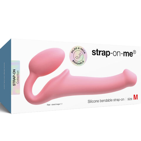 STRAP-ON-ME NEW Bendable Strap-On Flexible Dildo Pink - Strap On Sextoys