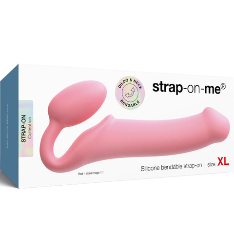 STRAP-ON-ME NEW Bendable Strap-On Flexible Dildo Pink - Strap On Sextoys