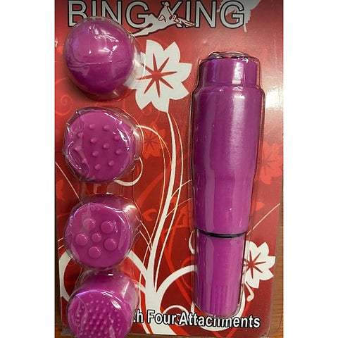 Bing King Mini Vibe And Attachments by BDStyle - Mini & Slim Vibrators