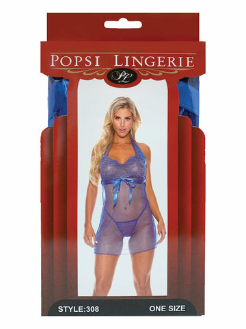 Popsi Lingerie Sexy Womens Mesh And Lace Babydolls OS - BabyDolls And Chemises
