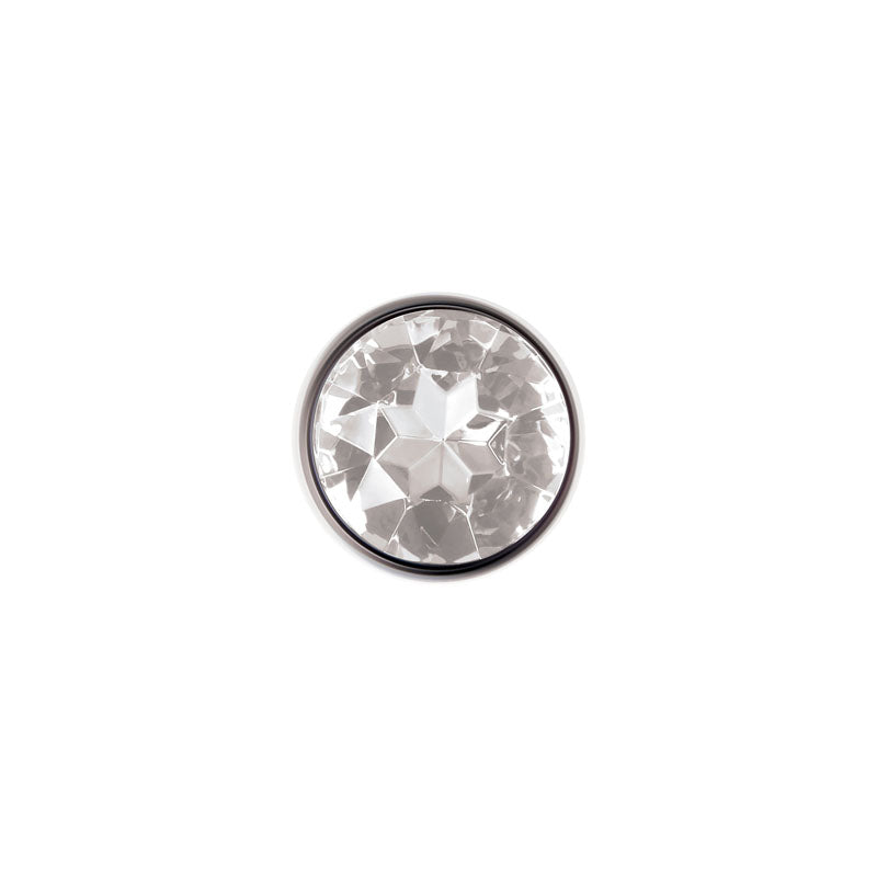 Adam and Eve Metallic Butt Plug with Clear Gem Base Butt Plugs