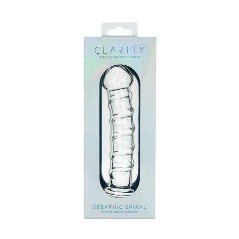 Creative Conceptions Clarity Seraphic Spiral Glass Dildo - Glass Sex Toys