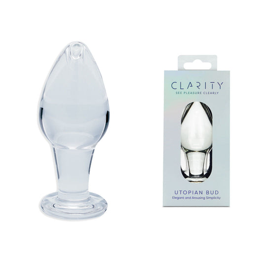 Creative Conceptions Clarity Utopian Bud Glass Butt Plug - Glass Sex Toys