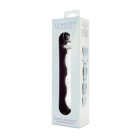 Creative Conceptions Clarity Heras Cascade Glass Dildo - Glass Sex Toys