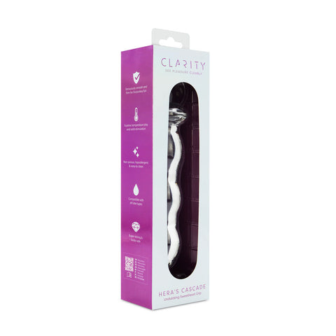 Creative Conceptions Clarity Heras Cascade Glass Dildo - Glass Sex Toys