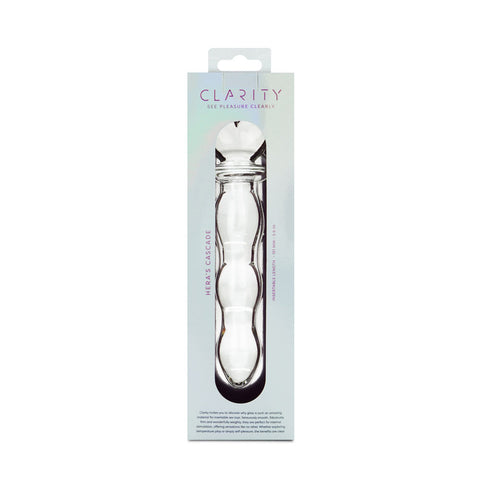 Creative Conceptions Clarity Heras Cascade Glass Dildo - Glass Sex Toys